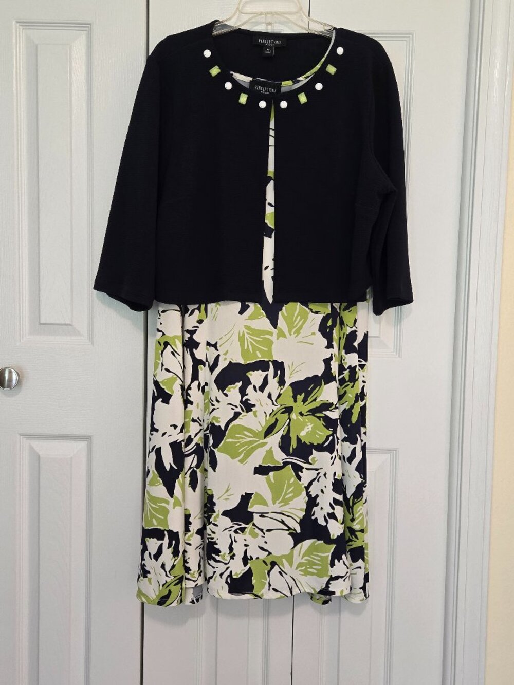 Dress with cardigan